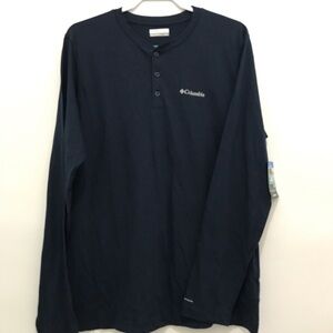 NWT Columbia Men's Navy Long Sleeve Shirt Size L